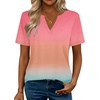 Zeagoo Womens Tops Short Sleeve V Neck Tee Shirts Cute Dressy Casual(Pink Jb218)