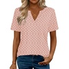 Zeagoo Womens Tops Short Sleeve V Neck Tee Shirts Cute Dressy Casual(Pink Polka Dots Jh1)