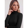 Zeagoo Women’s Turtleneck Long Sleeve Tops Lightweight Base Layer T-Shirts(A-black)