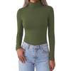 Zeagoo Women’s Turtleneck Long Sleeve Tops Lightweight Base Layer T-Shirts(Army Green)