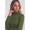Zeagoo Women’s Turtleneck Long Sleeve Tops Lightweight Base Layer T-Shirts(Army Green)