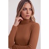 Zeagoo Women’s Turtleneck Long Sleeve Tops Lightweight Base Layer T-Shirts(Caramel)