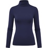 Zeagoo Women’s Turtleneck Long Sleeve Tops Lightweight Base Layer T-Shirts(Dark Blue)