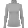 Zeagoo Women’s Turtleneck Long Sleeve Tops Lightweight Base Layer T-Shirts(Gray)
