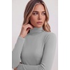 Zeagoo Women’s Turtleneck Long Sleeve Tops Lightweight Base Layer T-Shirts(Gray)
