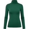 Zeagoo Women’s Turtleneck Long Sleeve Tops Lightweight Base Layer T-Shirts(Green)