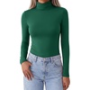 Zeagoo Women’s Turtleneck Long Sleeve Tops Lightweight Base Layer T-Shirts(Green)