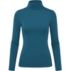 Zeagoo Women’s Turtleneck Long Sleeve Tops Lightweight Base Layer T-Shirts(Peacock Blue)