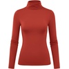 Zeagoo Women’s Turtleneck Long Sleeve Tops Lightweight Base Layer T-Shirts(Red)