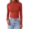 Zeagoo Women’s Turtleneck Long Sleeve Tops Lightweight Base Layer T-Shirts(Red)