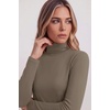 Zeagoo Women’s Turtleneck Long Sleeve Tops Lightweight Base Layer T-Shirts(Taupe)