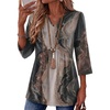 Zeagoo 3/4 Length Sleeve Womens Tops 2026 Blouses for Women Dressy Casual Fashion Clothing V Neck T-Shirts Summer Outfits(Cx278)