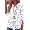 Zeagoo 3/4 Length Sleeve Womens Tops 2026 Blouses for Women Dressy Casual Fashion Clothing V Neck T-Shirts Summer Outfits(Sp113)