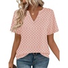 Zeagoo Womens Tops Short Sleeve V Neck Tee Shirts Cute Dressy Casual(Pink Polka Dots Jh1)