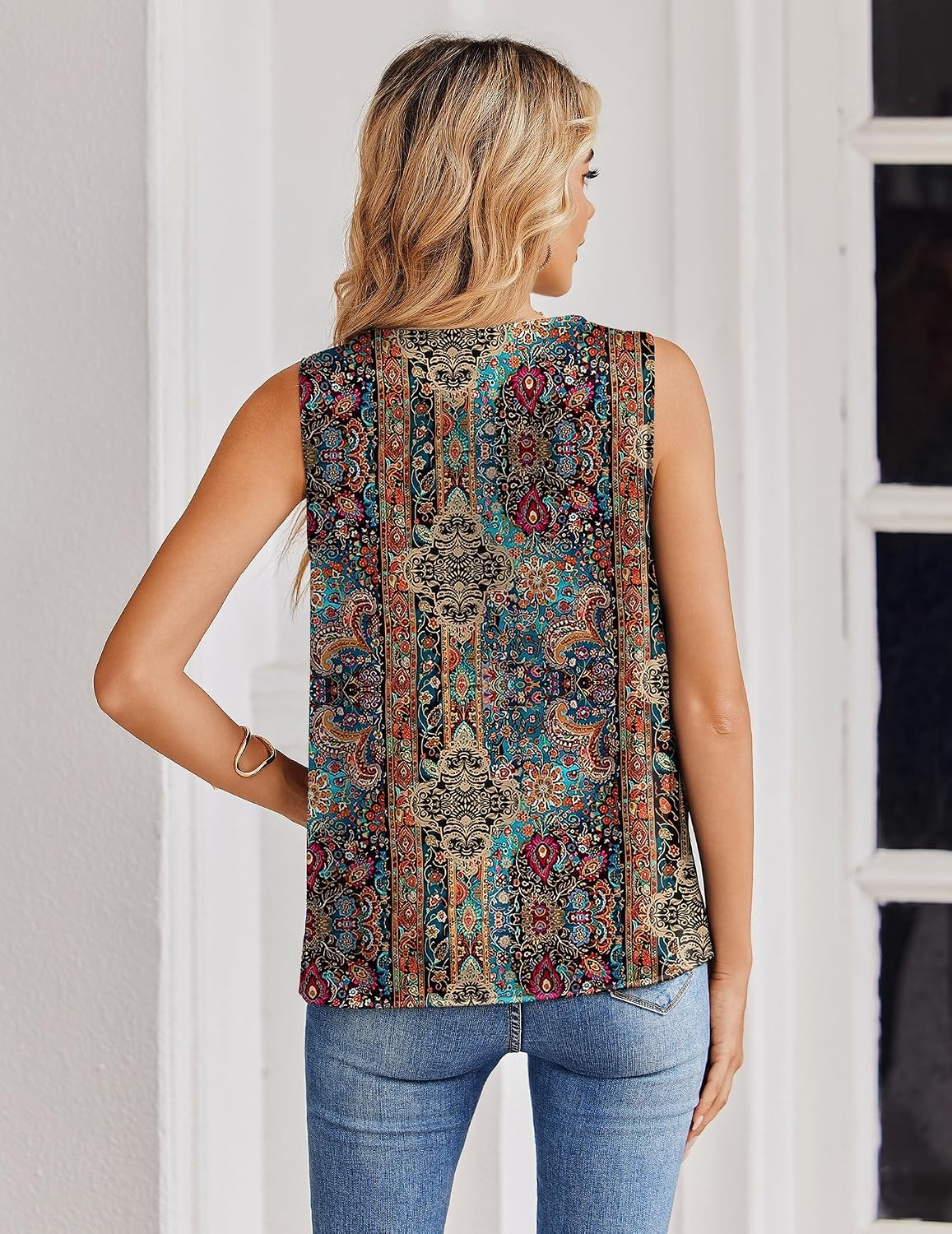 image:imageZeagoo Womens Silk Satin Tank Tops V Neck Camisoles Sleeveless BlousesPmz721