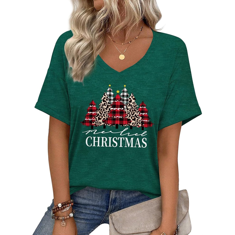 image:imageZeagoo Womens Summer Tops Short Sleeve Work Casual Shirts Trendy V Neck TeeSd484