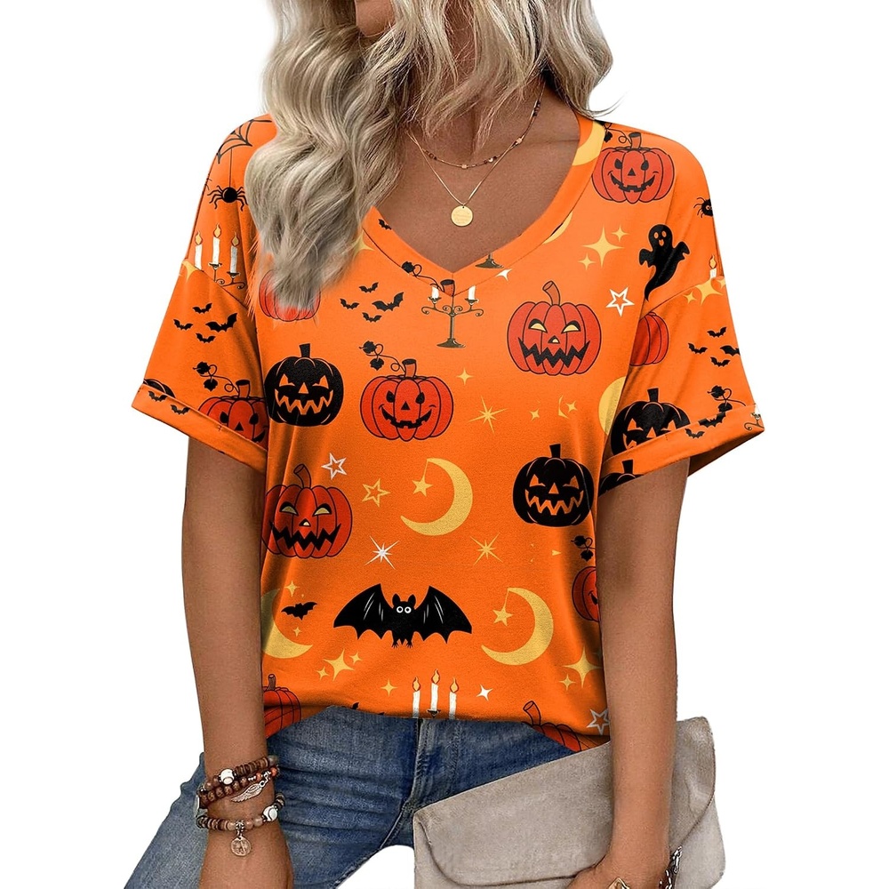 image:imageZeagoo Womens Summer Tops Short Sleeve Work Casual Shirts Trendy V Neck TeeWs85