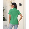 Zeagoo Women’s Button Down Shirts Short Sleeve Dress Shirts Business Tops(Green)