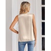 Zeagoo Women’s Silk Satin Tank Tops V Neck Camisoles Sleeveless Blouses(Champagne)