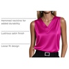Zeagoo Women’s Silk Satin Tank Tops V Neck Camisoles Sleeveless Blouses(Rose)