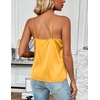 Zeagoo Women’s Silk Satin Tank Tops V Neck Sleeveless Camisole Basic Blouse(Yellow)