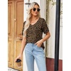 Zeagoo Womens Summer Tops Short Sleeve Work Casual Shirts Trendy V Neck Tee(An136)