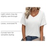 Zeagoo Womens Summer Tops Short Sleeve Work Casual Shirts Trendy V Neck Tee(A-white)