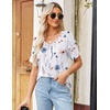 Zeagoo Womens Summer Tops Short Sleeve Work Casual Shirts Trendy V Neck Tee(Bf112)