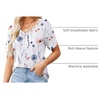 Zeagoo Womens Summer Tops Short Sleeve Work Casual Shirts Trendy V Neck Tee(Bf112)