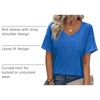 Zeagoo Womens Summer Tops Short Sleeve Work Casual Shirts Trendy V Neck Tee(Cx319)