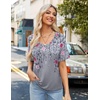 Zeagoo Womens Summer Tops Short Sleeve Work Casual Shirts Trendy V Neck Tee(Hf36)