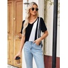 Zeagoo Womens Summer Tops Short Sleeve Work Casual Shirts Trendy V Neck Tee(Jh540)