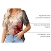 Zeagoo Womens Summer Tops Short Sleeve Work Casual Shirts Trendy V Neck Tee(Pa275)