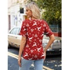 Zeagoo Womens Summer Tops Short Sleeve Work Casual Shirts Trendy V Neck Tee(Sd144)