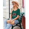 Zeagoo Womens Summer Tops Short Sleeve Work Casual Shirts Trendy V Neck Tee(Sd484)