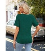 Zeagoo Womens Summer Tops Short Sleeve Work Casual Shirts Trendy V Neck Tee(Sd484)