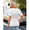 Zeagoo Womens Summer Tops Short Sleeve Work Casual Shirts Trendy V Neck Tee(Tw668)