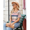 Zeagoo Womens Summer Tops Short Sleeve Work Casual Shirts Trendy V Neck Tee(Tw669)