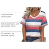 Zeagoo Womens Summer Tops Short Sleeve Work Casual Shirts Trendy V Neck Tee(Tw670)