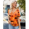 Zeagoo Womens Summer Tops Short Sleeve Work Casual Shirts Trendy V Neck Tee(Ws85)