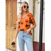 Zeagoo Womens Summer Tops Short Sleeve Work Casual Shirts Trendy V Neck Tee(Ws85)