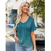 Zeagoo Womens Summer Tops Short Sleeve Work Casual Shirts Trendy V Neck Tee(Xh363)