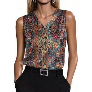 Zeagoo Women’s Silk Satin Tank Tops V Neck Camisoles Sleeveless Blouses(P-mz721)