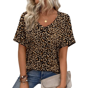 Zeagoo Womens Summer Tops Short Sleeve Work Casual Shirts Trendy V Neck Tee(An136)