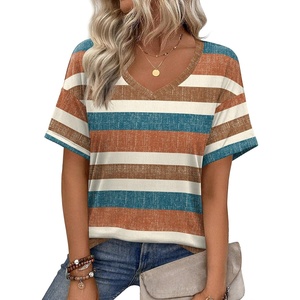 Zeagoo Womens Summer Tops Short Sleeve Work Casual Shirts Trendy V Neck Tee(Tz187)