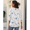 Zeagoo 3/4 Sleeve Womens Top V Neck Shirt Casual Blouse Basic Tshirts S-2XL(Bf290)