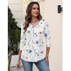 Zeagoo 3/4 Sleeve Womens Top V Neck Shirt Casual Blouse Basic Tshirts S-2XL(Bf290)