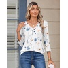 Zeagoo 3/4 Sleeve Womens Top V Neck Shirt Casual Blouse Basic Tshirts S-2XL(Bf290)