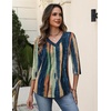 Zeagoo 3/4 Sleeve Womens Top V Neck Shirt Casual Blouse Basic Tshirts S-2XL(Cx289)