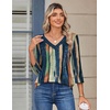Zeagoo 3/4 Sleeve Womens Top V Neck Shirt Casual Blouse Basic Tshirts S-2XL(Cx289)